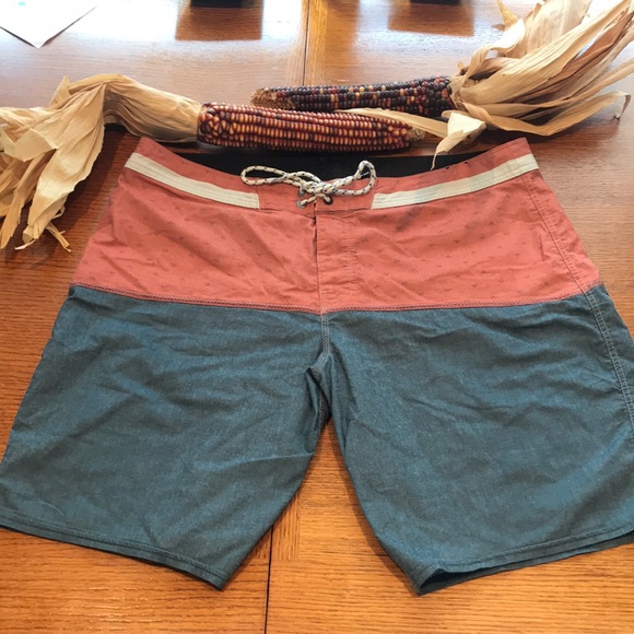 Salmon and Blue Swim trunks by Billabong - Picture 2 of 11